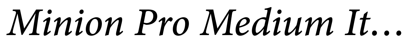 Minion Pro Medium Italic Caption